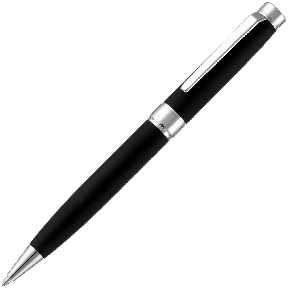 Ручка шариковая Broad Ring Soft Touch, черная-0