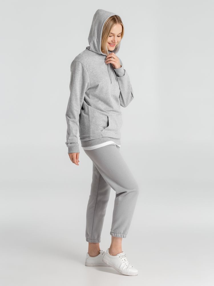 Толстовка с капюшоном унисекс Hoodie, серый меланж-13