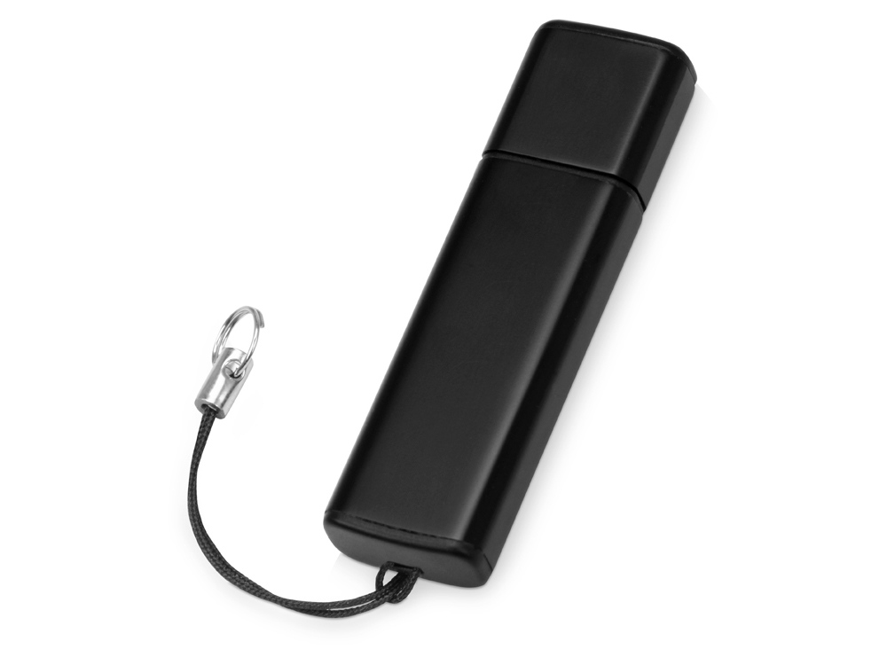 Флеш-карта USB 2.0 16 Gb металлическая с колпачком Borgir, черный-0