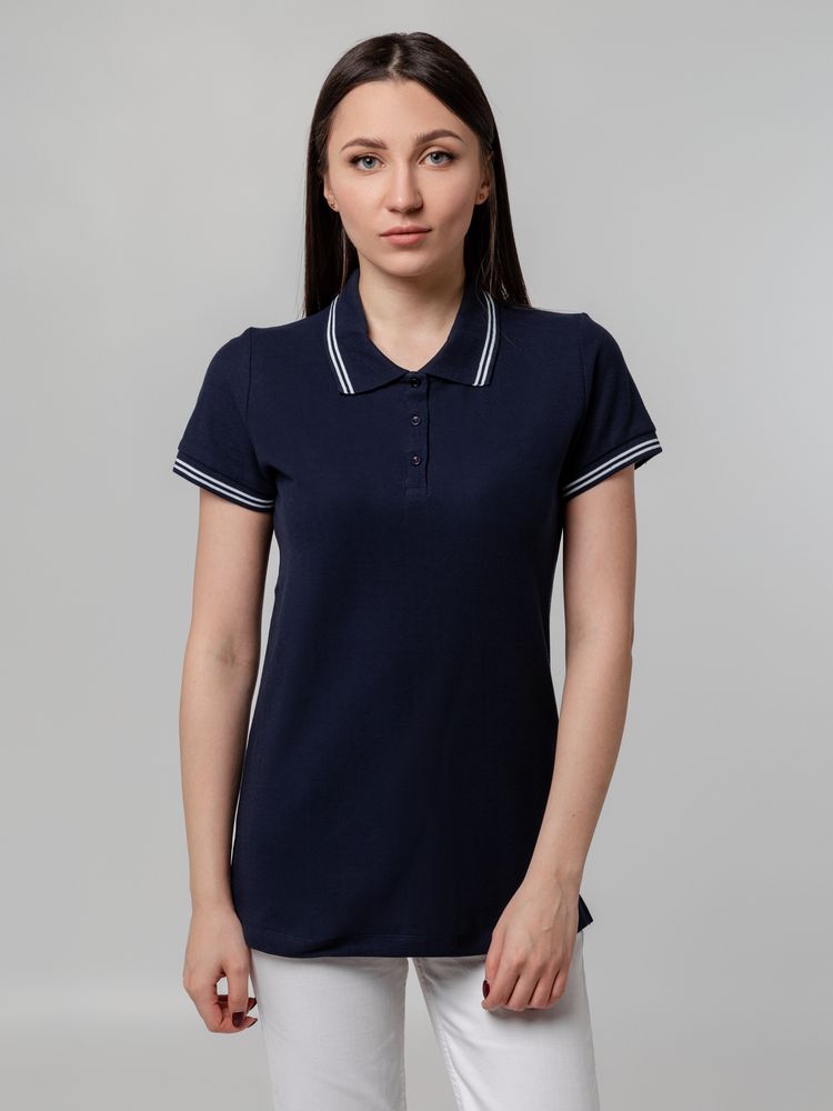 Рубашка поло женская Virma Stripes Lady, темно-синяя-4