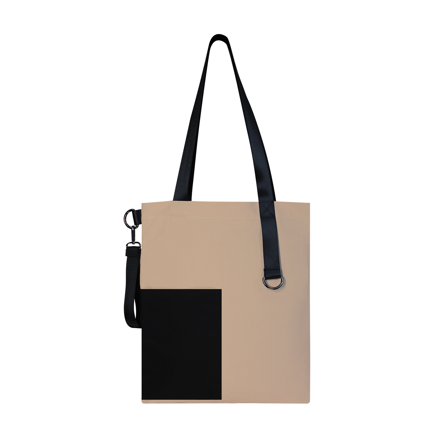 Шоппер Superbag Color (бежевый с чёрным)-3