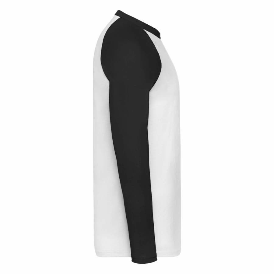 Футболка "Long Sleeve Baseball T", S, белый, черный-2