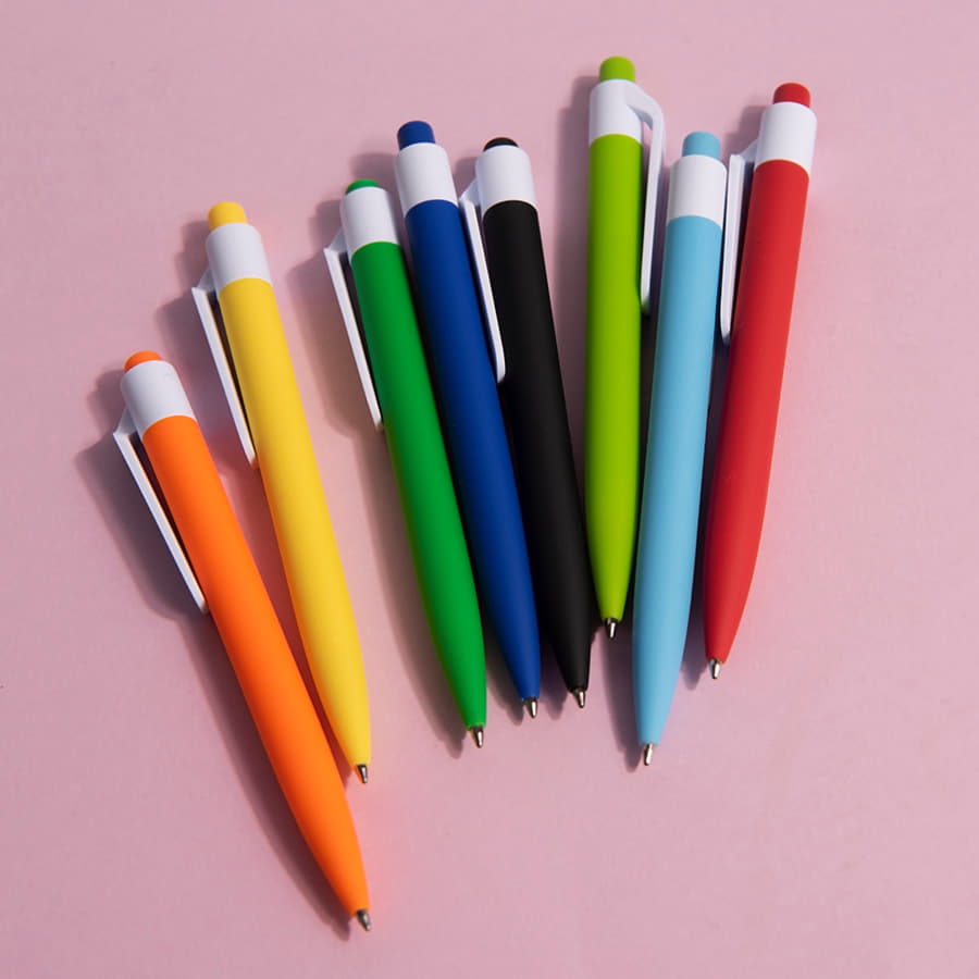 Ручка шариковая N16 soft touch, красный-4