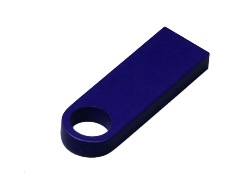 USB 2.0-флешка на 64 Гб с мини чипом и круглым отверстием, синий-1