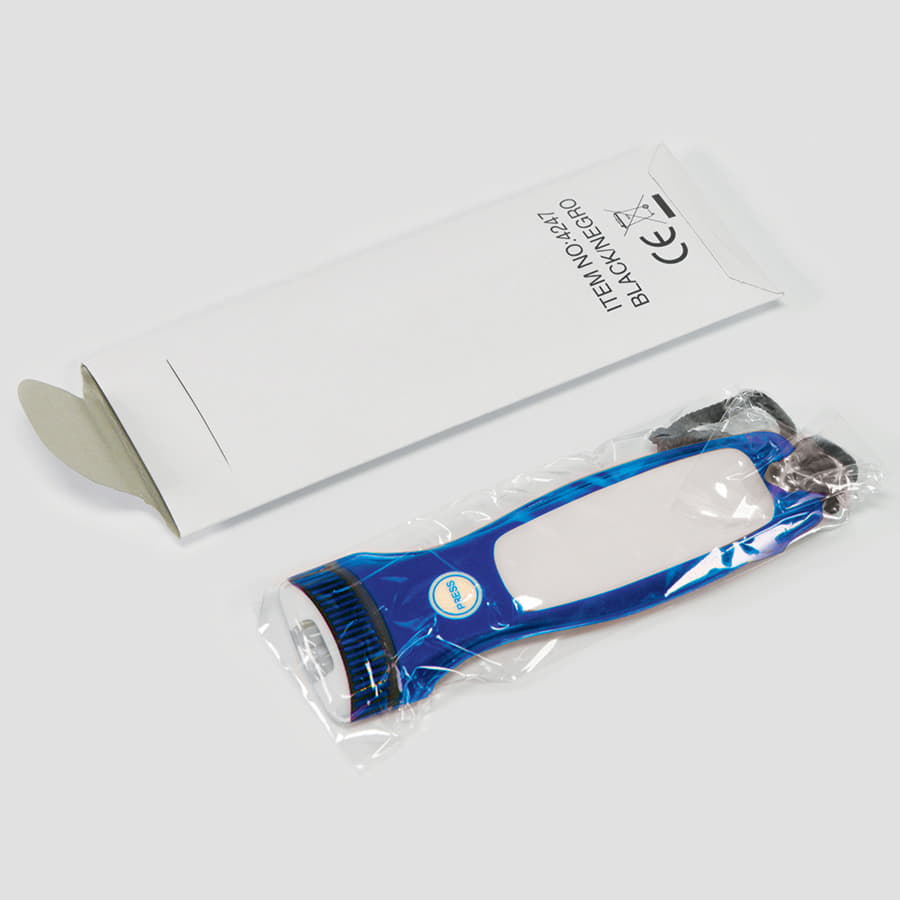 THELIX Фонарик LED карманный, ультратонкий, пластик, синий, синий-2