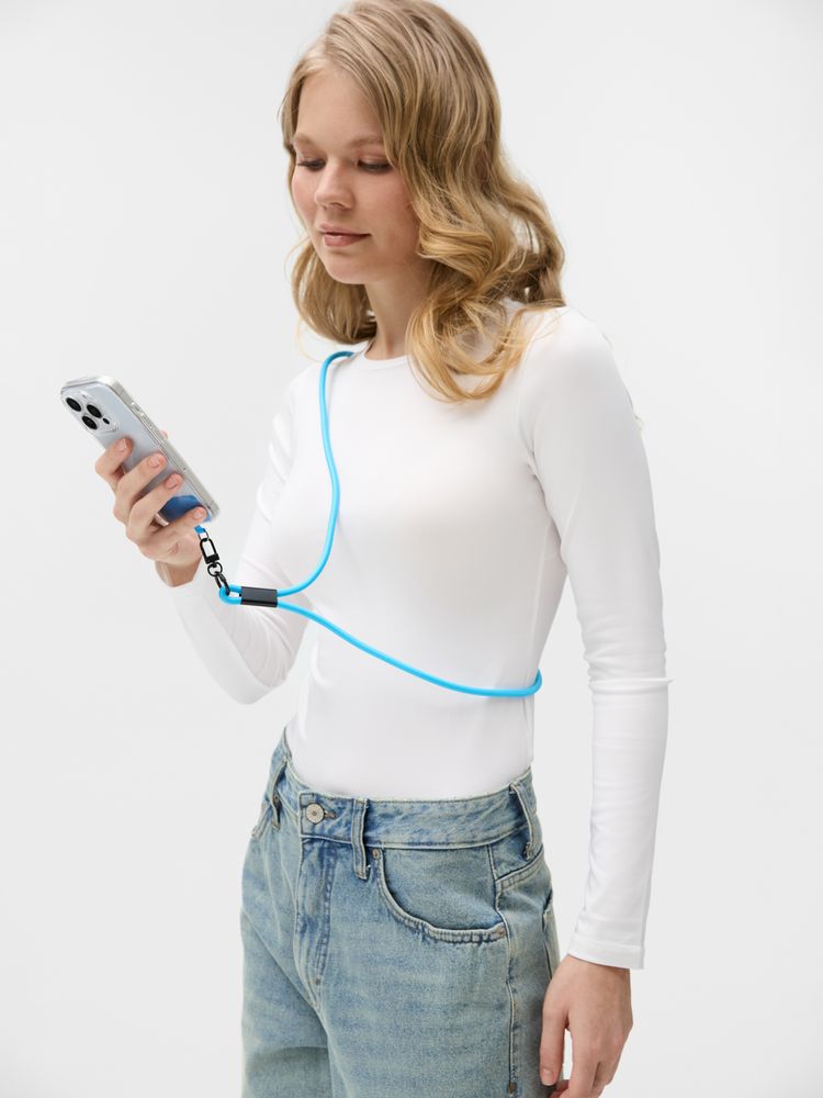 Кабель-ланьярд energyFlex Power Delivery 60 Вт, голубой-1
