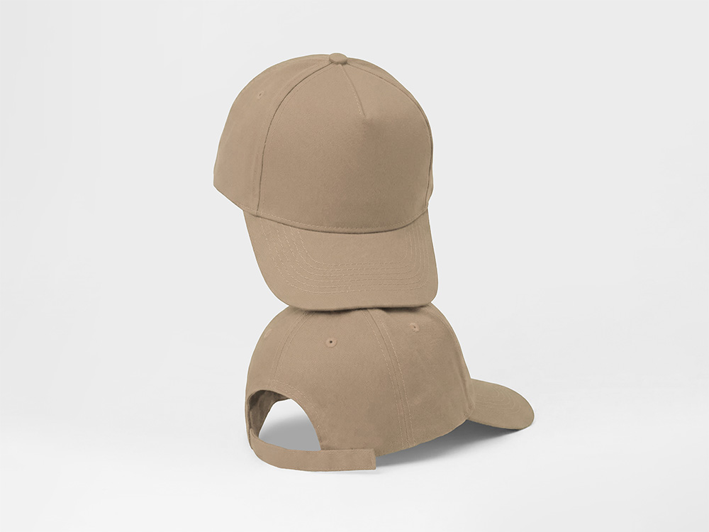 Бейсболка Poly 5-ти панельная 120 гр, песочный-0