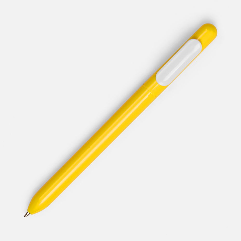 Ручка шариковая Swiper, желтая с белым-2