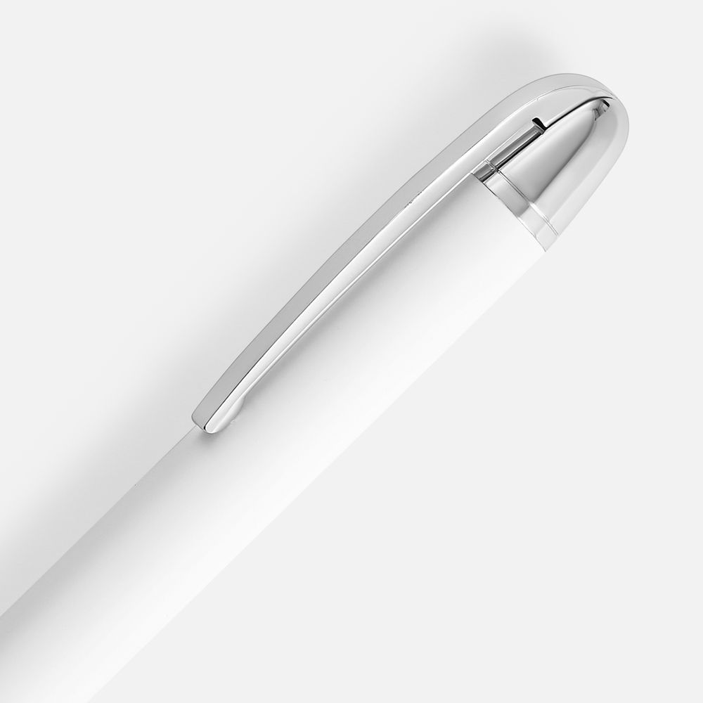 Ручка шариковая Arc Soft Touch, белая-1