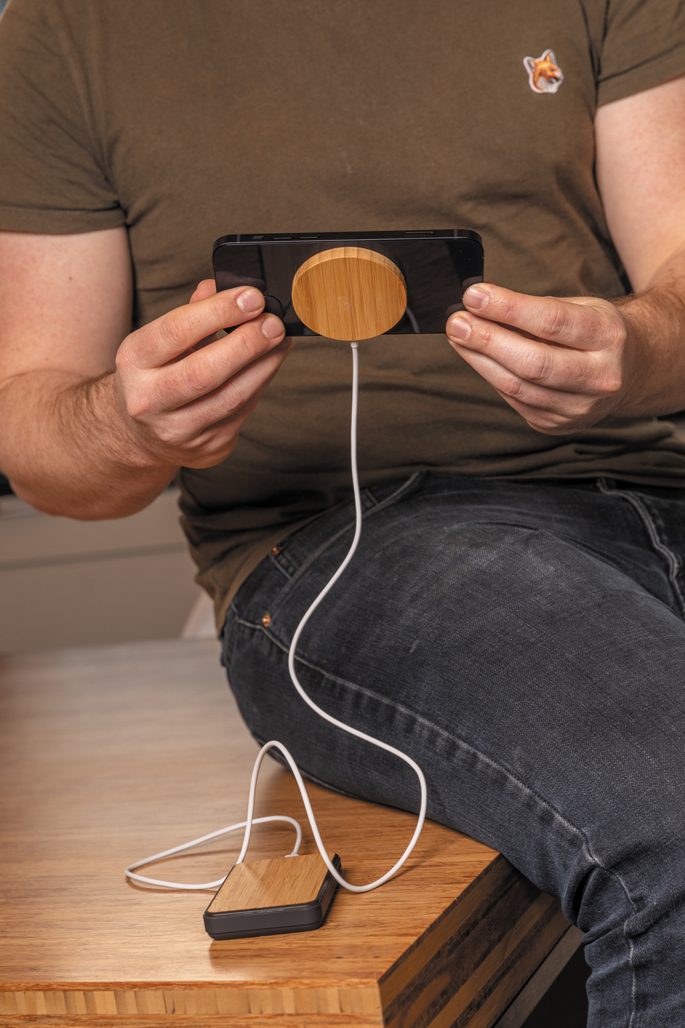 Магнитное устройство для беспроводной зарядки Bamboo, 10 Вт-6