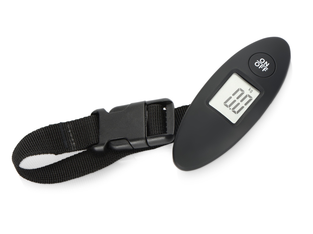 Багажные весы с покрытием soft touch Gravity, черный-0