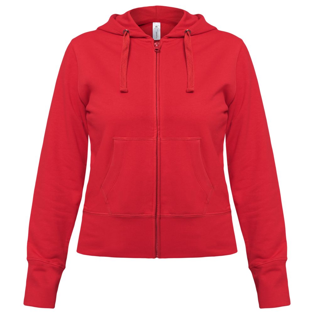 Толстовка женская Hooded Full Zip красная-1