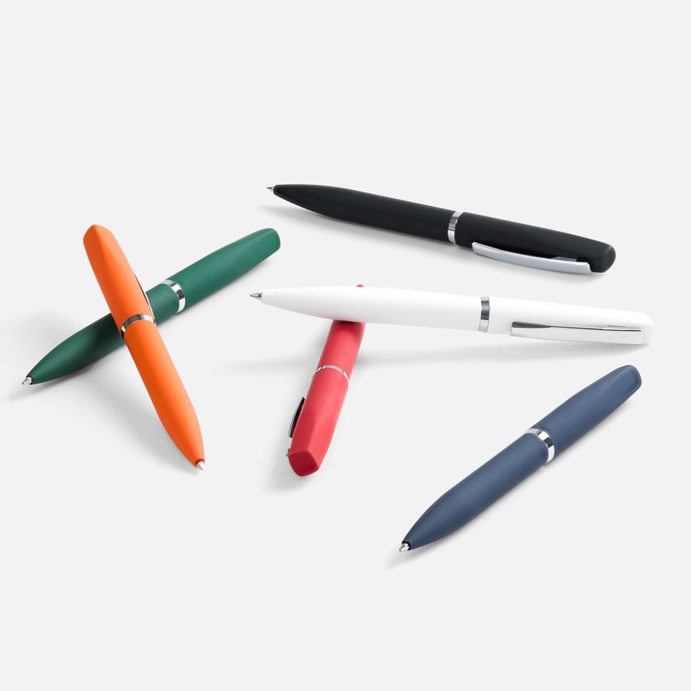 Ручка шариковая Bolt Soft Touch, красная-2