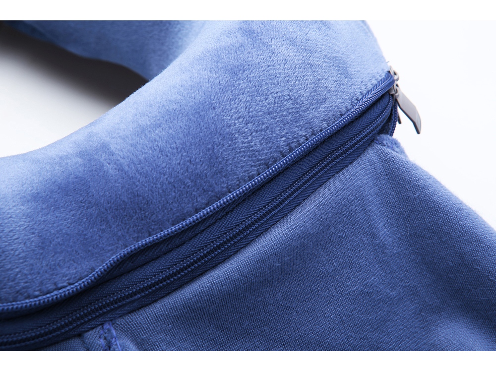 Подушка для путешествий с эффектом памяти, с капюшоном Hooded Tranquility Pillow, синий-5