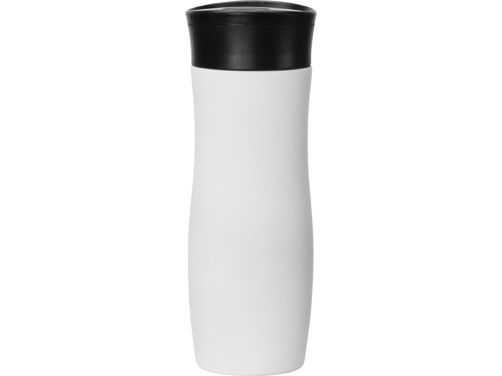 Вакуумная термокружка с кнопкой Streamline, Waterline, soft-touch, белый-3