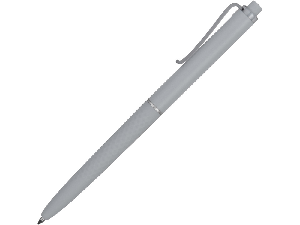 Ручка пластиковая soft-touch шариковая Plane, серый-2