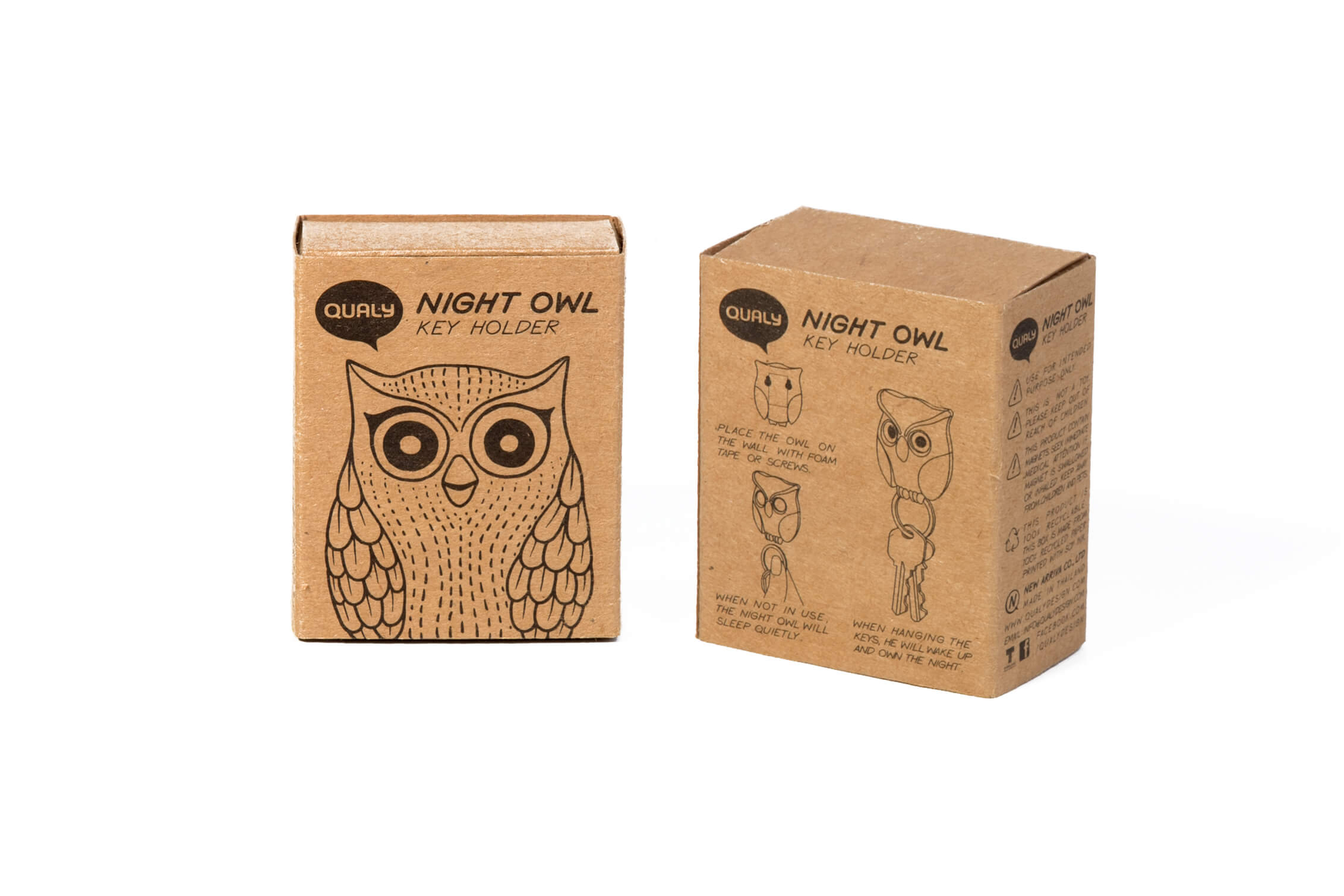 Брелок для ключей Night Owl, Коричневый-3