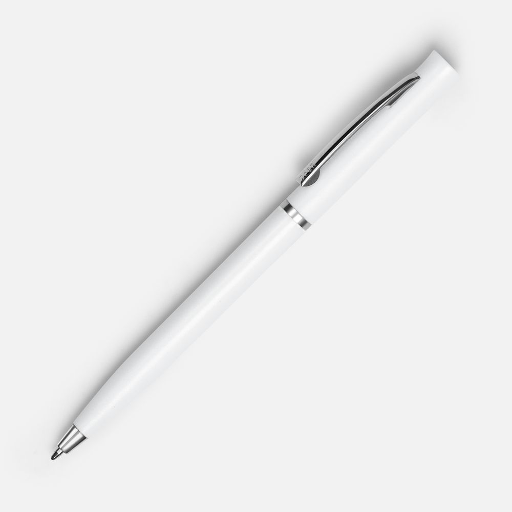 Ручка шариковая Euro Chrome, белая-0