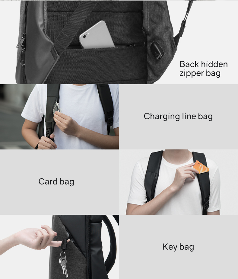 Рюкзак ClickPack 46х34х16 см, черный-11