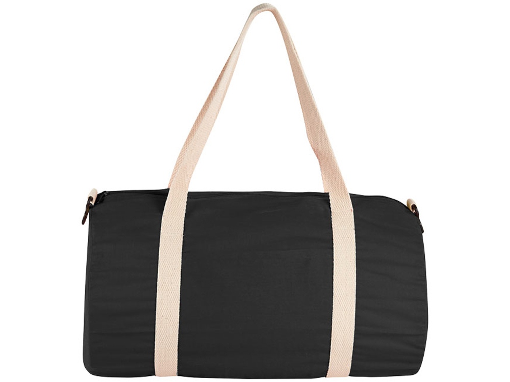Хлопковая сумка Barrel Duffel, черный/бежевый-1
