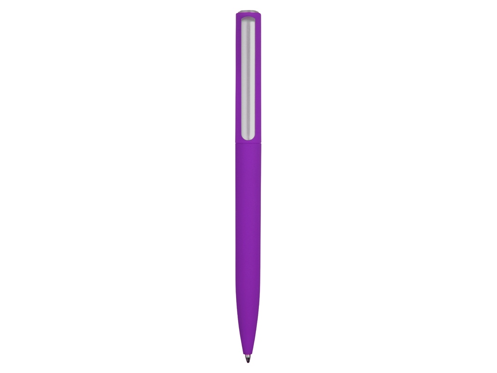Ручка шариковая пластиковая Bon с покрытием soft touch, фиолетовый-1