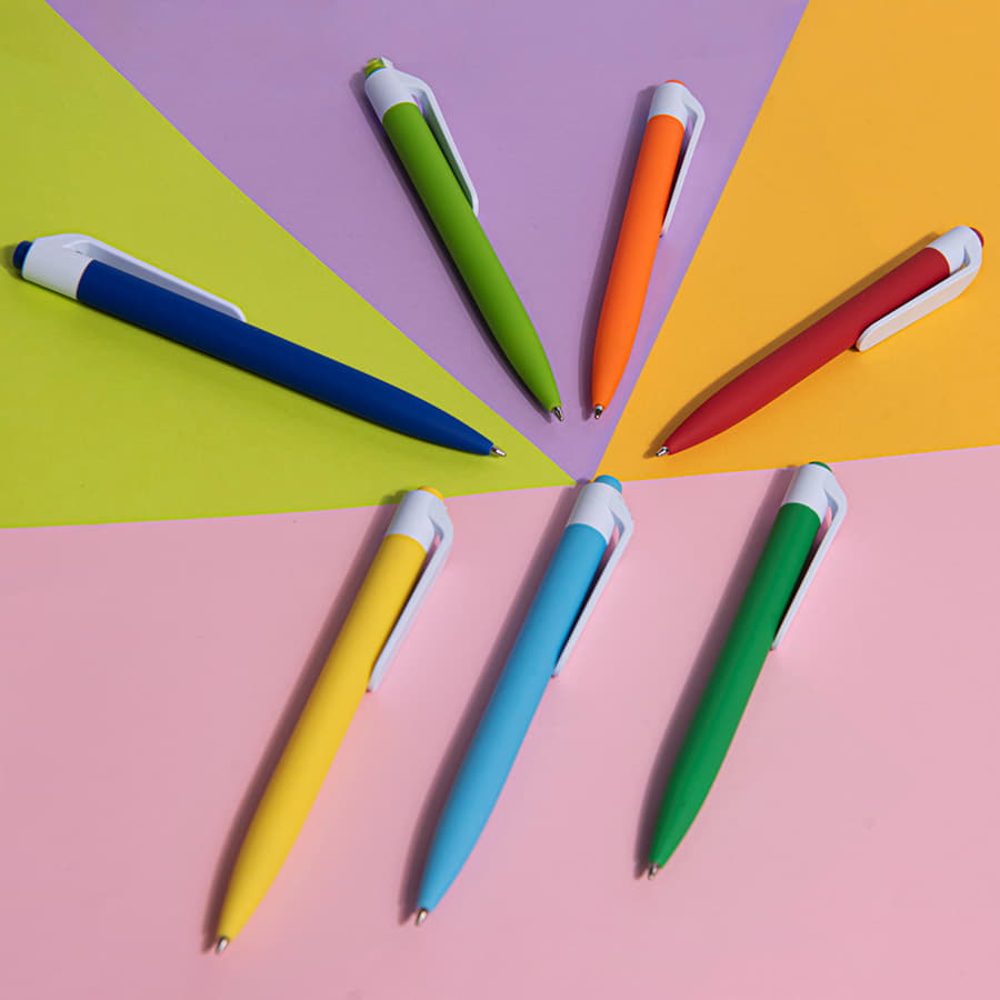 Ручка шариковая N16 soft touch, желтый-1
