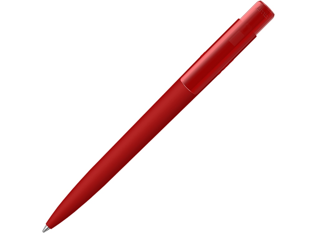 Шариковая ручка RECYCLED PET PEN PRO K transparent GUM soft-touch, красный-0