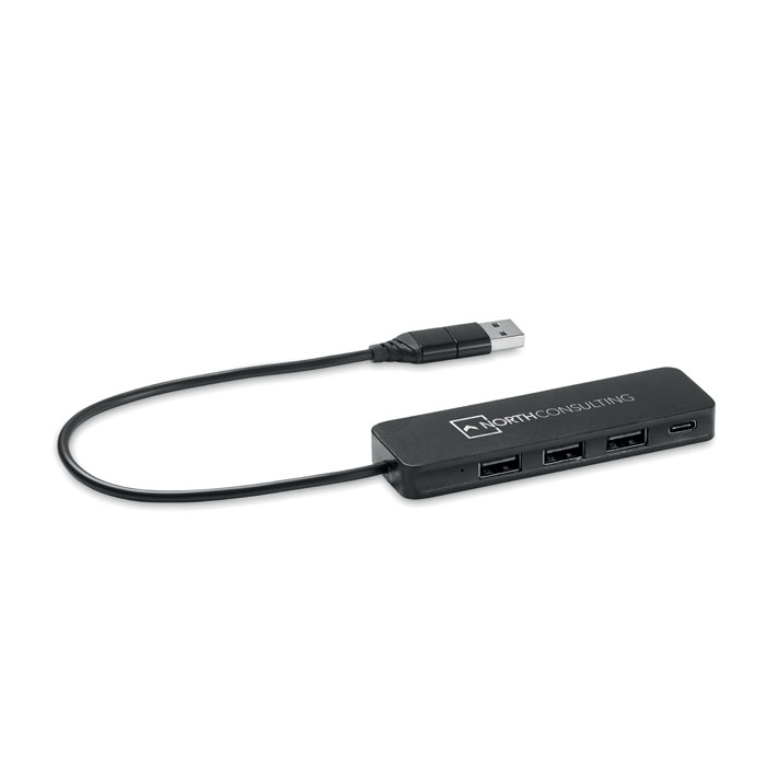 Разветвитель USB, черный-2