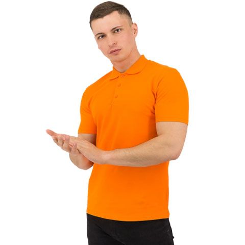 Рубашка поло Rock, мужская (оранжевая, S)-0