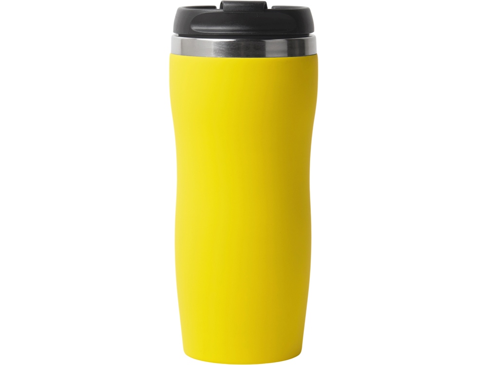 Термокружка Double wall mug C1, soft touch, 350 мл, желтый-2