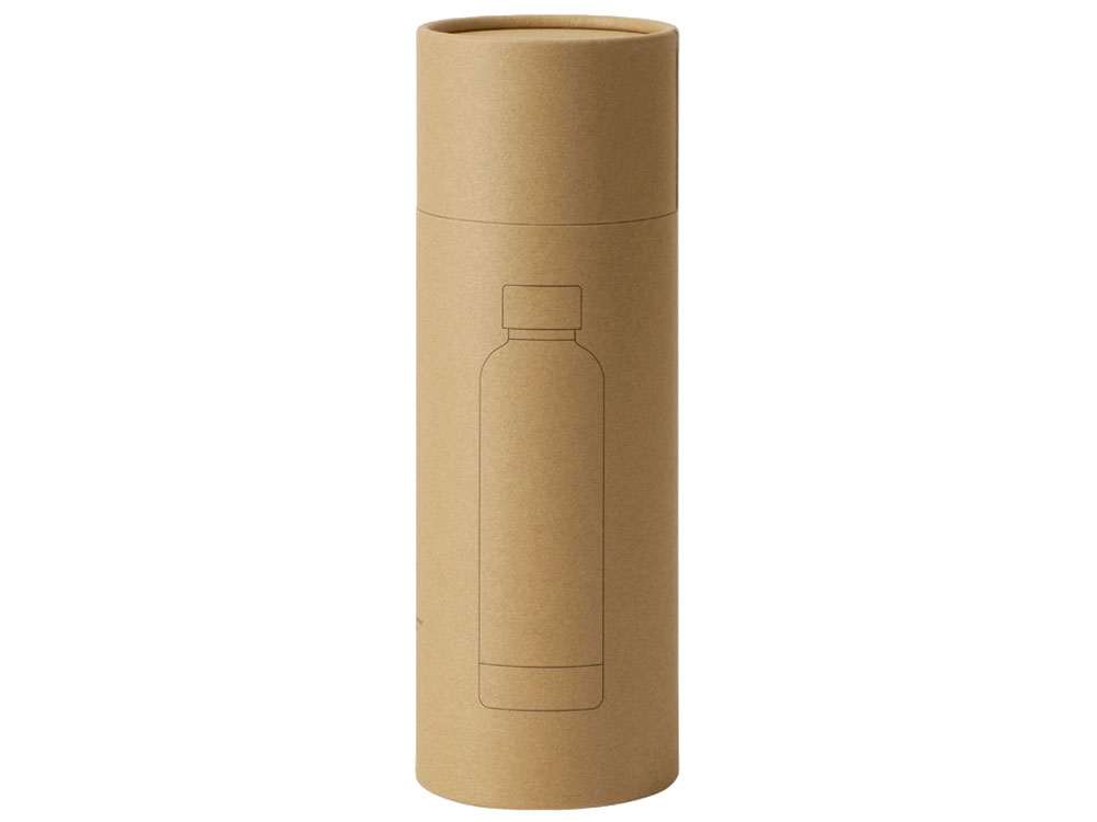 Вакуумная термобутылка Cask Waterline, soft touch, 500 мл, тубус, синий-7