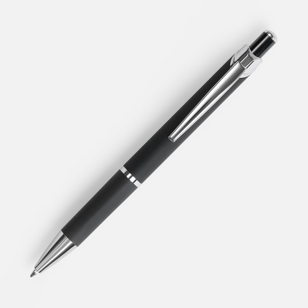Ручка шариковая Chromos Soft Touch, черная-2