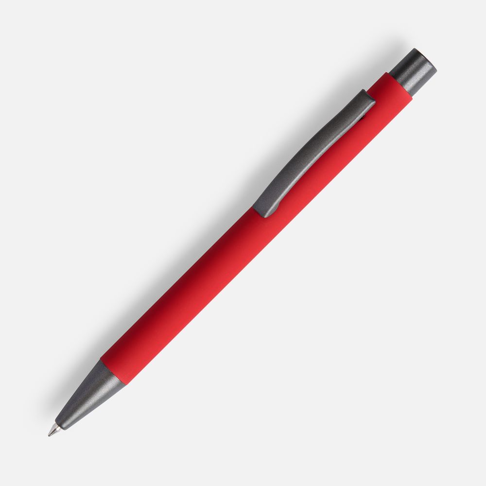 Ручка шариковая Atento Soft Touch, красная-0