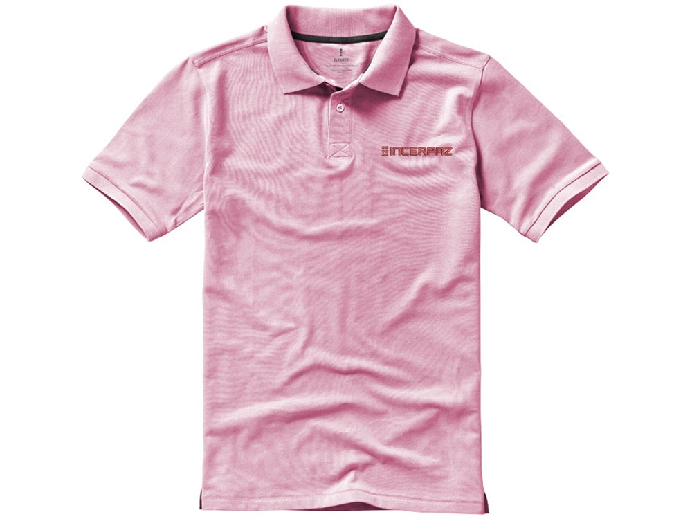 Calgary мужская футболка-поло с коротким рукавом, light pink-4
