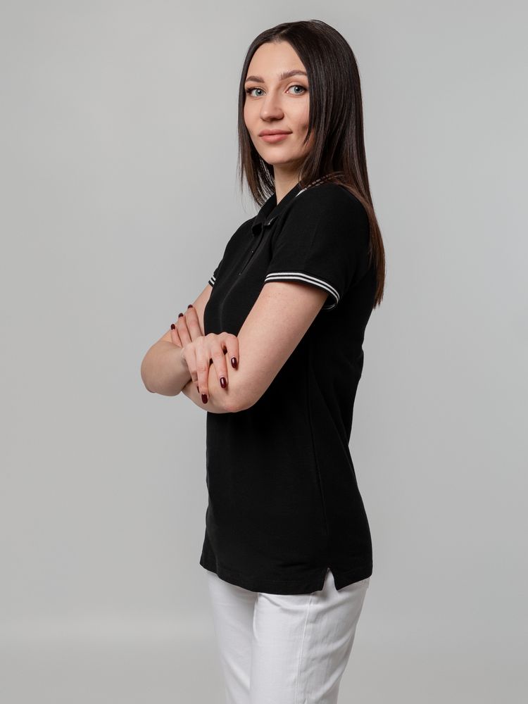 Рубашка поло женская Virma Stripes Lady, черная-7