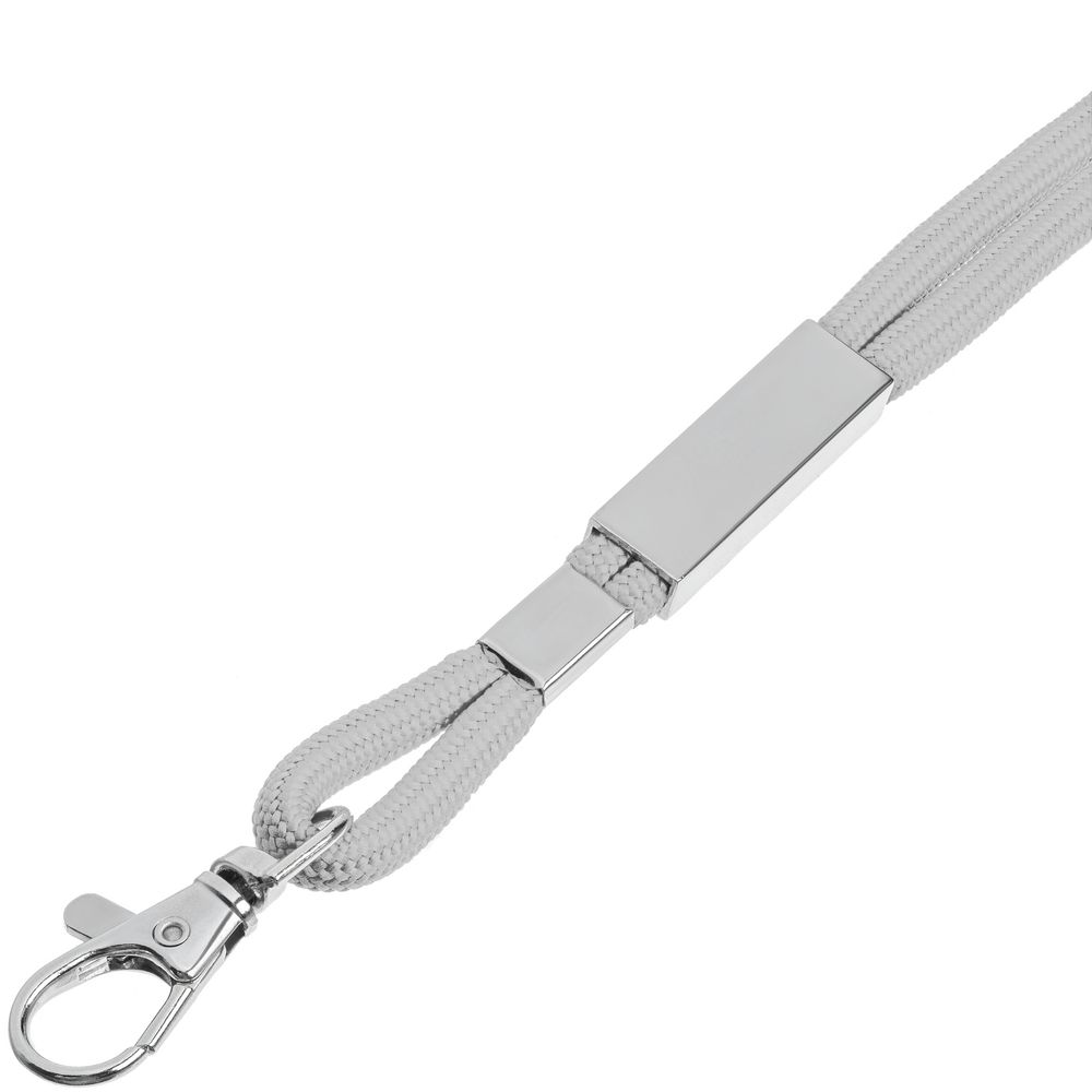 Шнурок для бейджа Tube Metal, серый-1