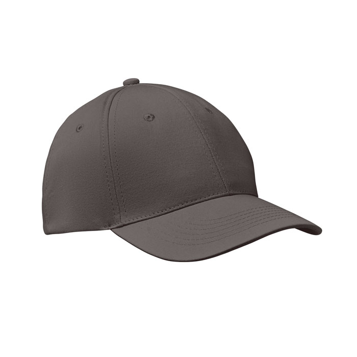 6 panels baseball cap, каменный серый-0