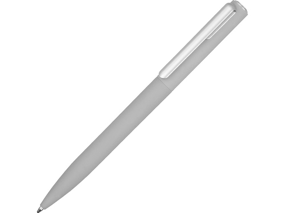 Ручка шариковая пластиковая Bon с покрытием soft touch, серый-0
