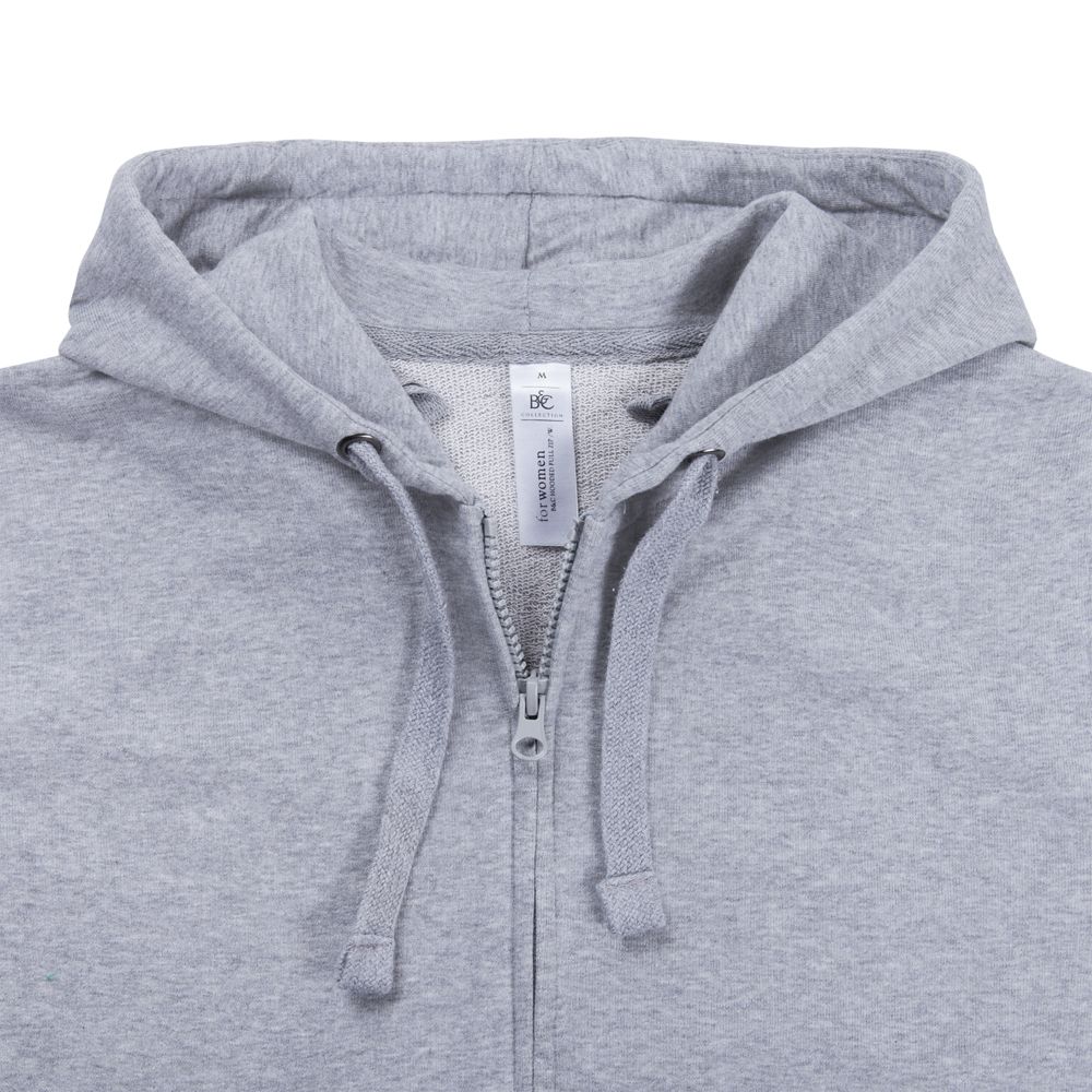 Толстовка женская Hooded Full Zip серый меланж-2