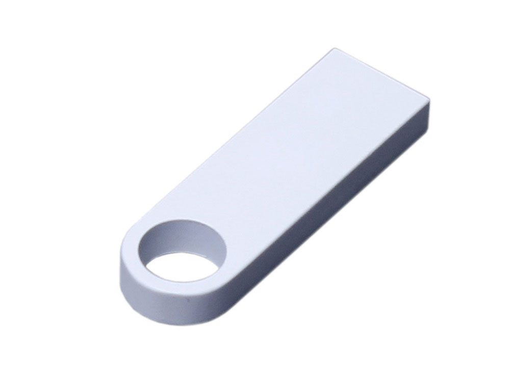 USB 3.0-флешка на 32 Гб с мини чипом и круглым отверстием, белый-0