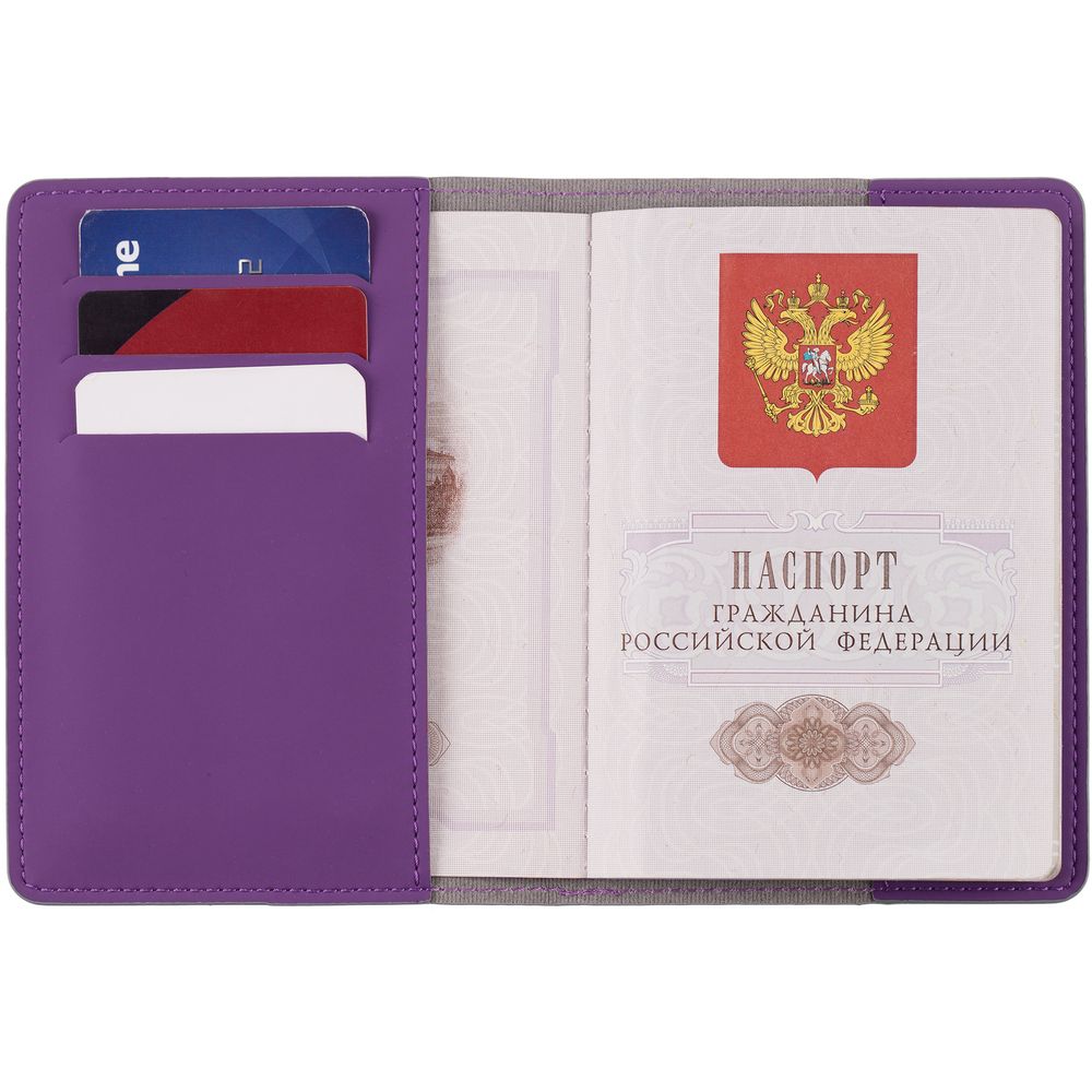 Обложка для паспорта Shall Simple, фиолетовый-2