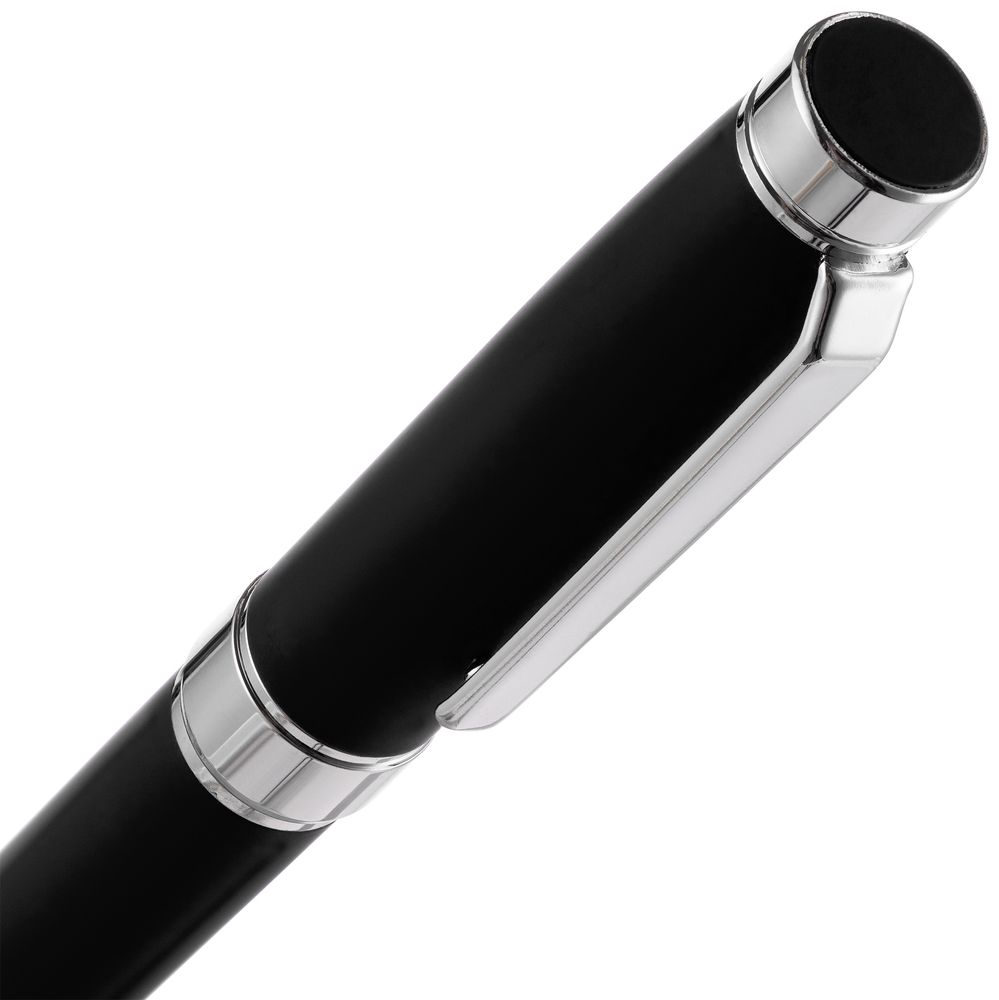 Ручка шариковая Broad Ring Soft Touch, черная-4