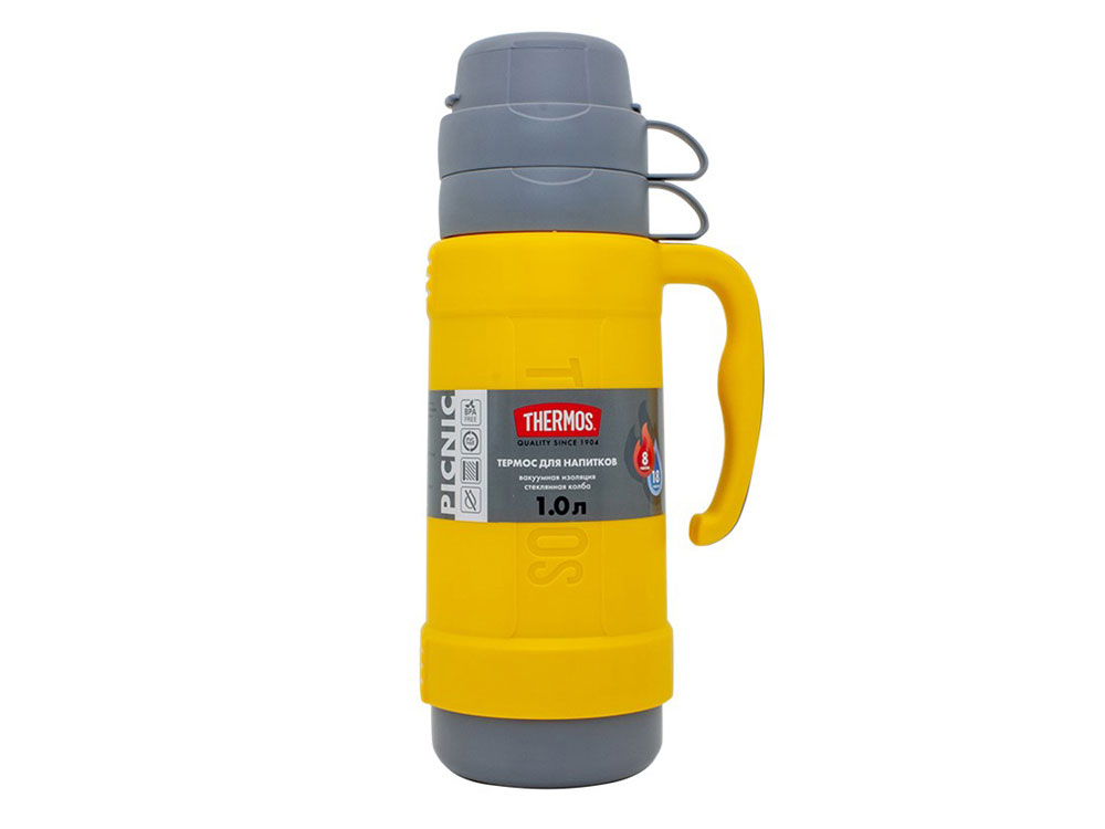 Термос со стеклянной колбой тм THERMOS PICNIC 40 Series Yellow 1,0L-0