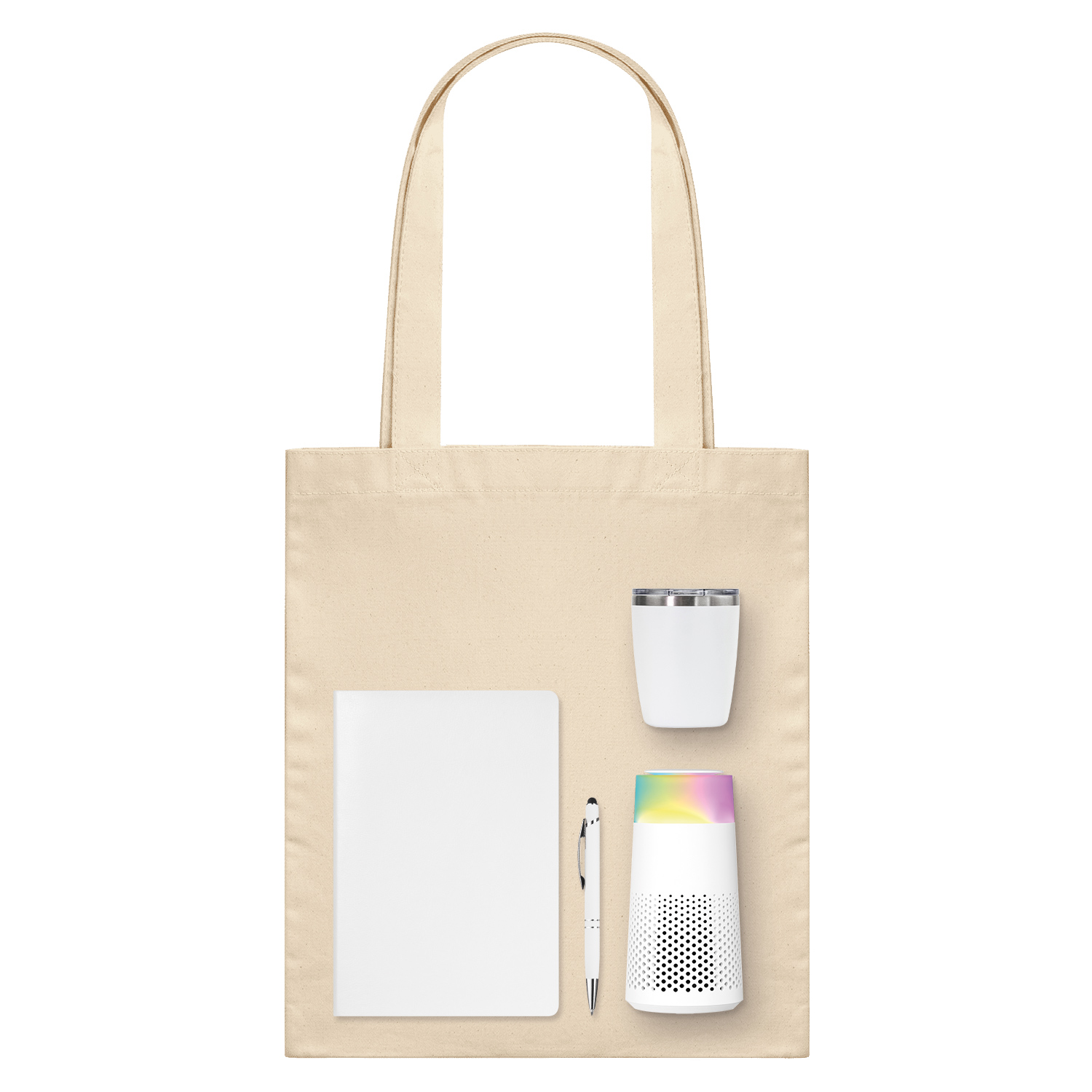 Подарочный набор Велком Пак Гэлакси (Welcome Pack Galaxy), белый  (термокружка, очиститель воздуха, ежедневник, ручка, шоппер)-0