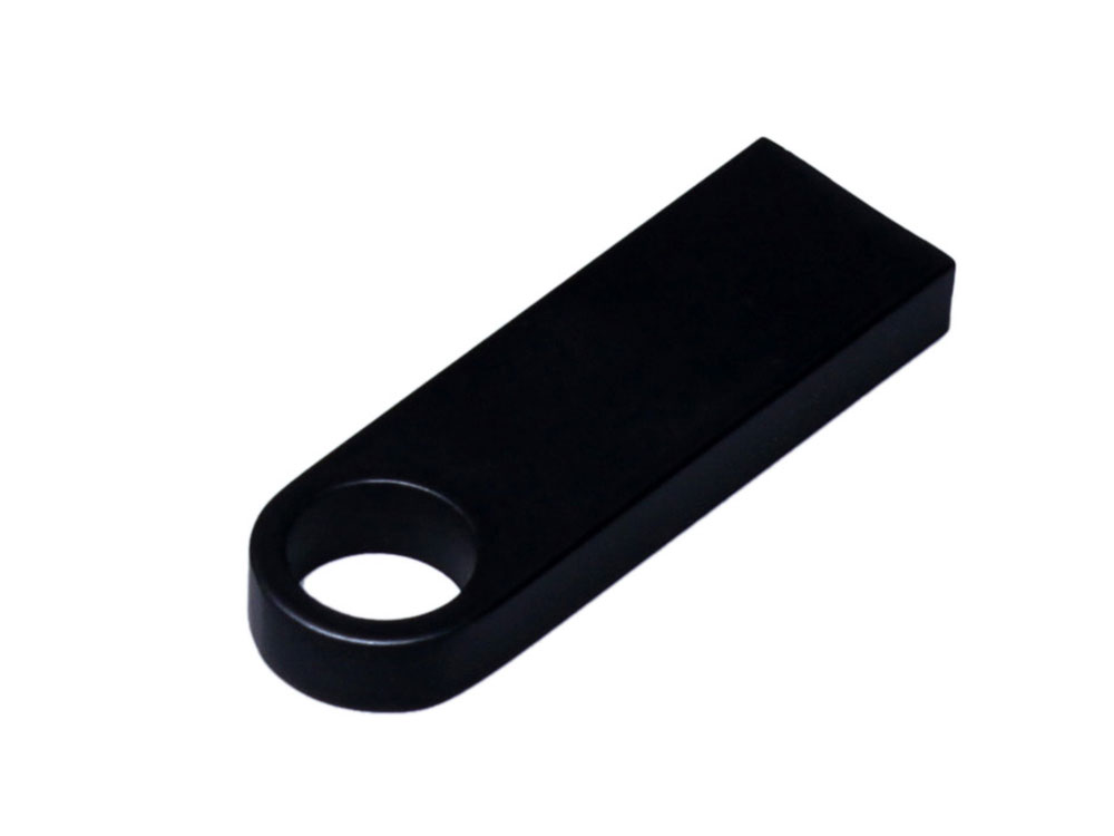 USB 2.0-флешка на 4 Гб с мини чипом и круглым отверстием, черный-2