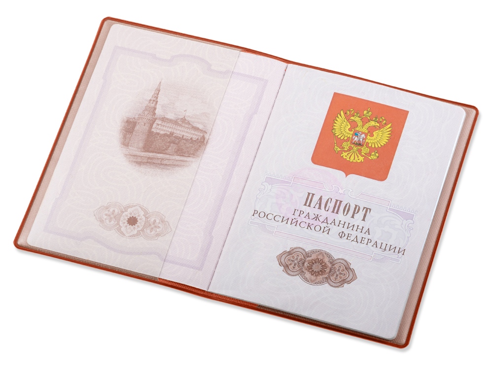 Классическая обложка для паспорта Favor, оранжевая-1