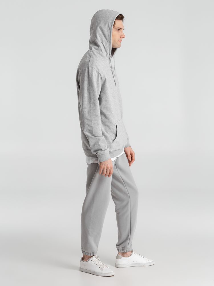 Толстовка с капюшоном унисекс Hoodie, серый меланж-10