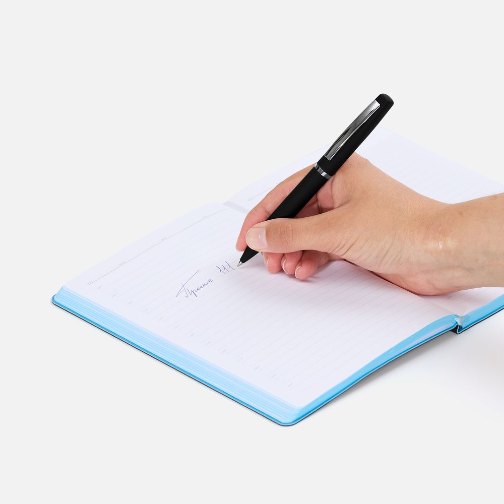 Ручка шариковая Bolt Soft Touch, черная-3