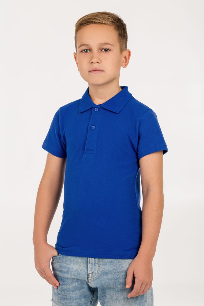 Рубашка поло детская Virma Kids, ярко-синяя-2