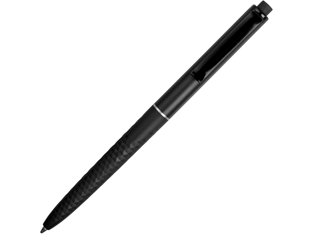 Ручка пластиковая soft-touch шариковая Plane, черный-1